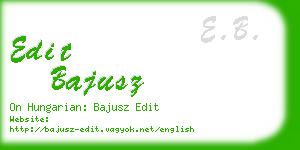 edit bajusz business card